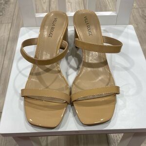 Villa Rouge Bass Slides, beige sandals for summer, Women's Sandals, women SZ 9.5